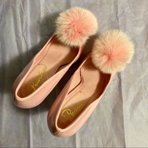 Pink Pom Pom High Heel Shoes (Decor!)
